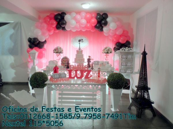 Decoração Barbie Paris Cidade luz
