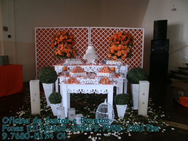 Casamento Laranja e Branco